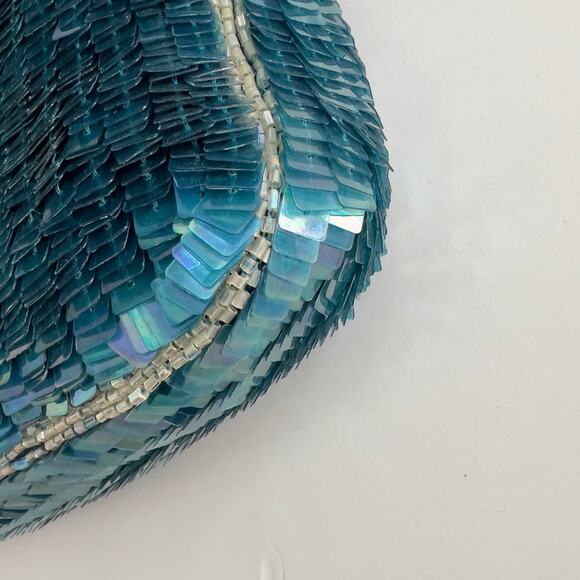 Vintage Fendi Blue Sequin Baguette - Picture 8 of 9